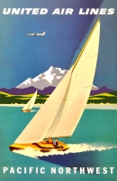 United Airlines Pacific Northwest 11x17 Poster