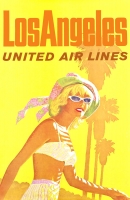 United Airlines Los Angeles 11x17 Poster