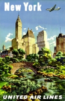 United Airlines New York City 11x17 Poster