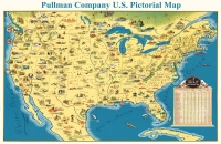 Pullman Co. Map 1938 11x17 Poster
