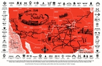 Santa Fe Railway 1950 Map - 11x17 Poster