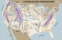 U.S. Topography Map