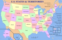 U.S. States & Territories Map