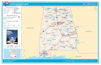 Alabama 11x17 Map