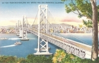 San Francisco, California Oakland Bay Bridge Postcard