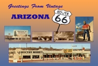 Arizona - Greetings From Vintage Arizona Route 66 Postcard