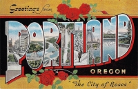 Greetings From Portland, Oregon Large Letter Postcard