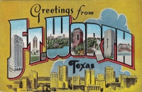 Fort Worth, Texas Large Letter Postcard