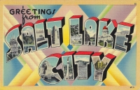 Greetings From Salt Lake City, Utah Large Letter Postcard