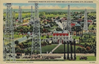 Oklahoma Ctiy Governor's Mansion & Oil Wells