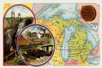 Michigan Reproduction Vintage Postcard